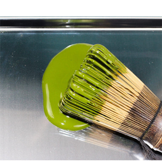 Nappage vert de matcha — brownie fondant au matcha